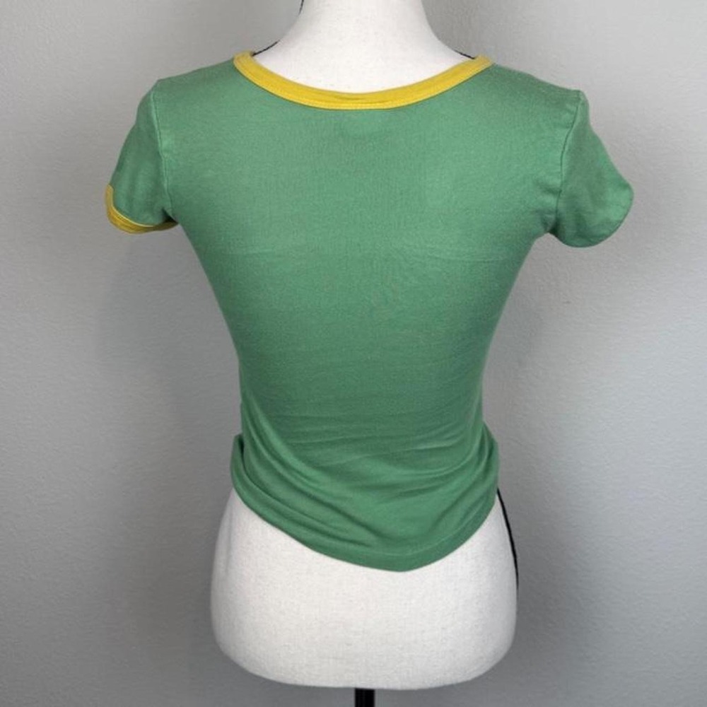 Urban Outfitters Brazil green & yellow ringer tee - Picture 2 of 4